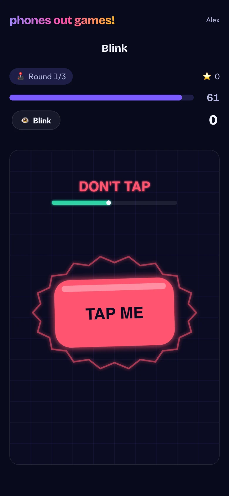 Blink phone screen: Everyone plays at once