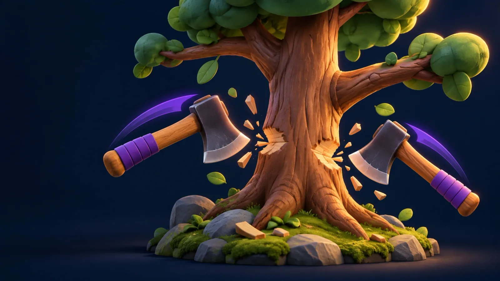 Illustrated cover for Chop Chop. Chop left, chop right. Never under a branch, never too slow.