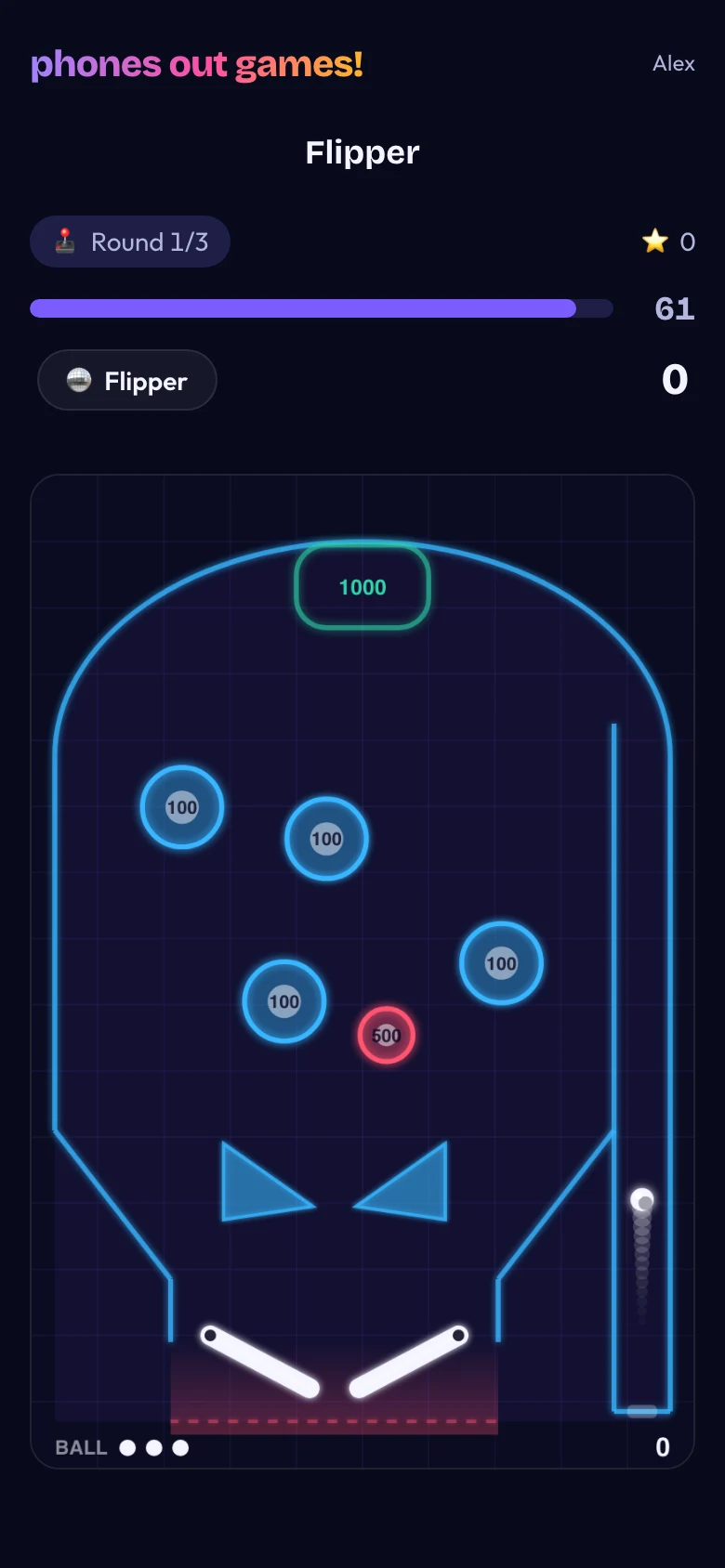 Flipper phone screen: Everyone plays at once