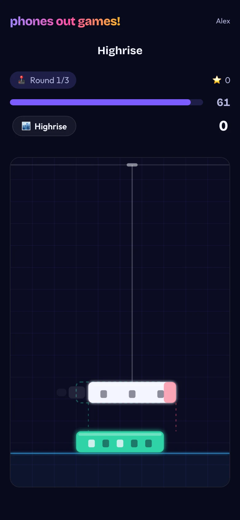 Highrise phone screen: Everyone plays at once