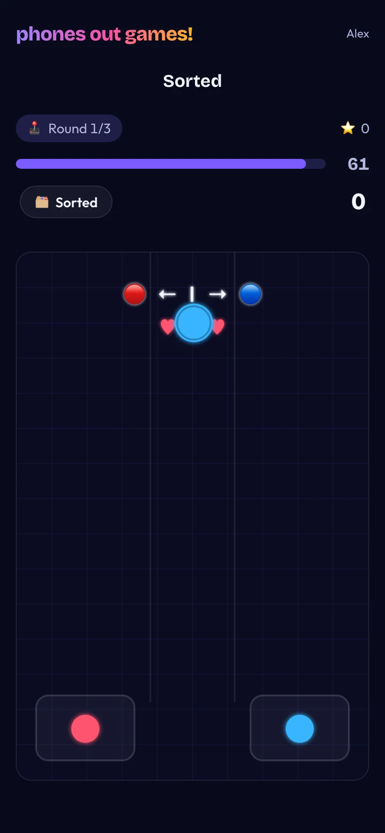 Sorted phone screen: Everyone plays at once