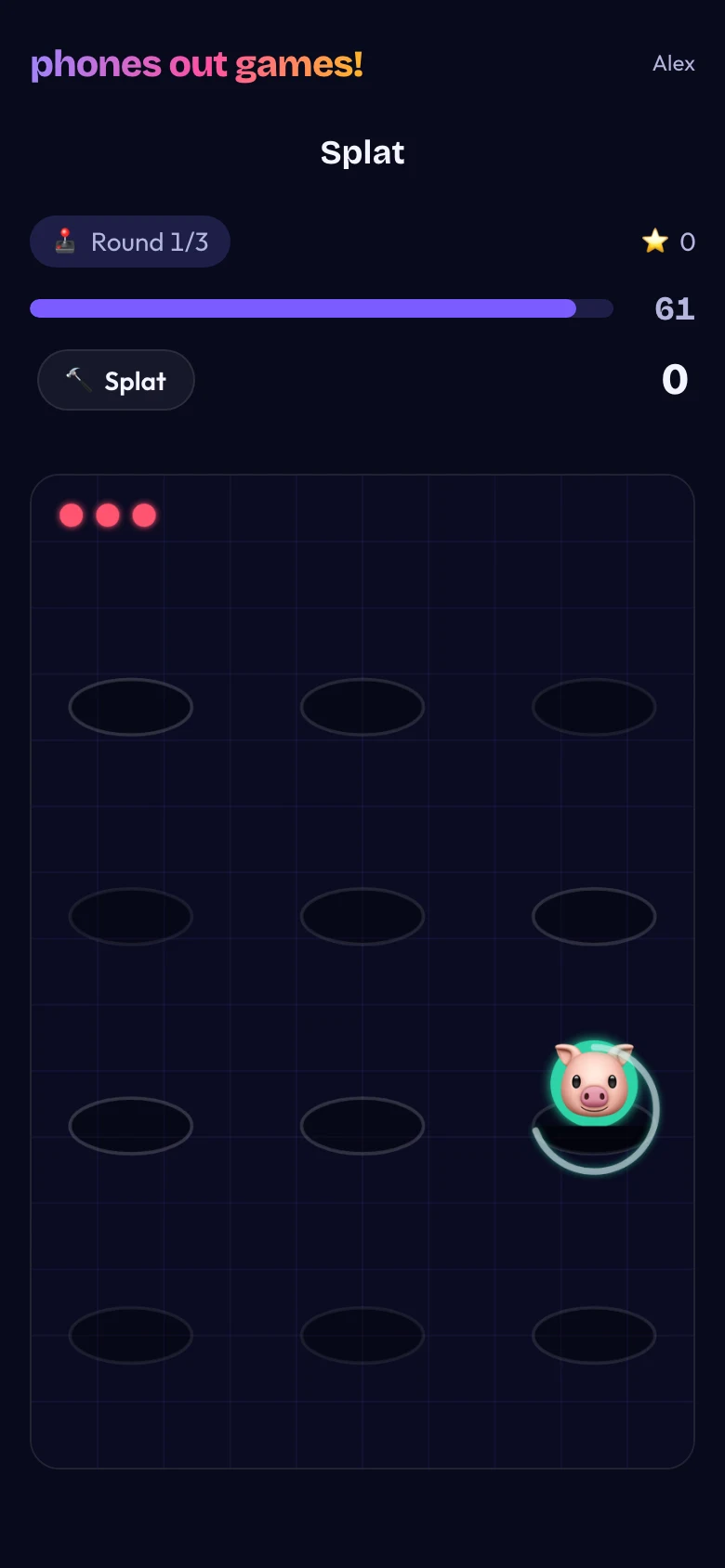 Splat phone screen: Everyone plays at once