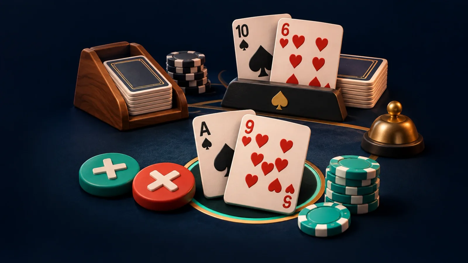 Illustrated cover for Twenty-One. Beat the dealer, not each other. 5 rounds.