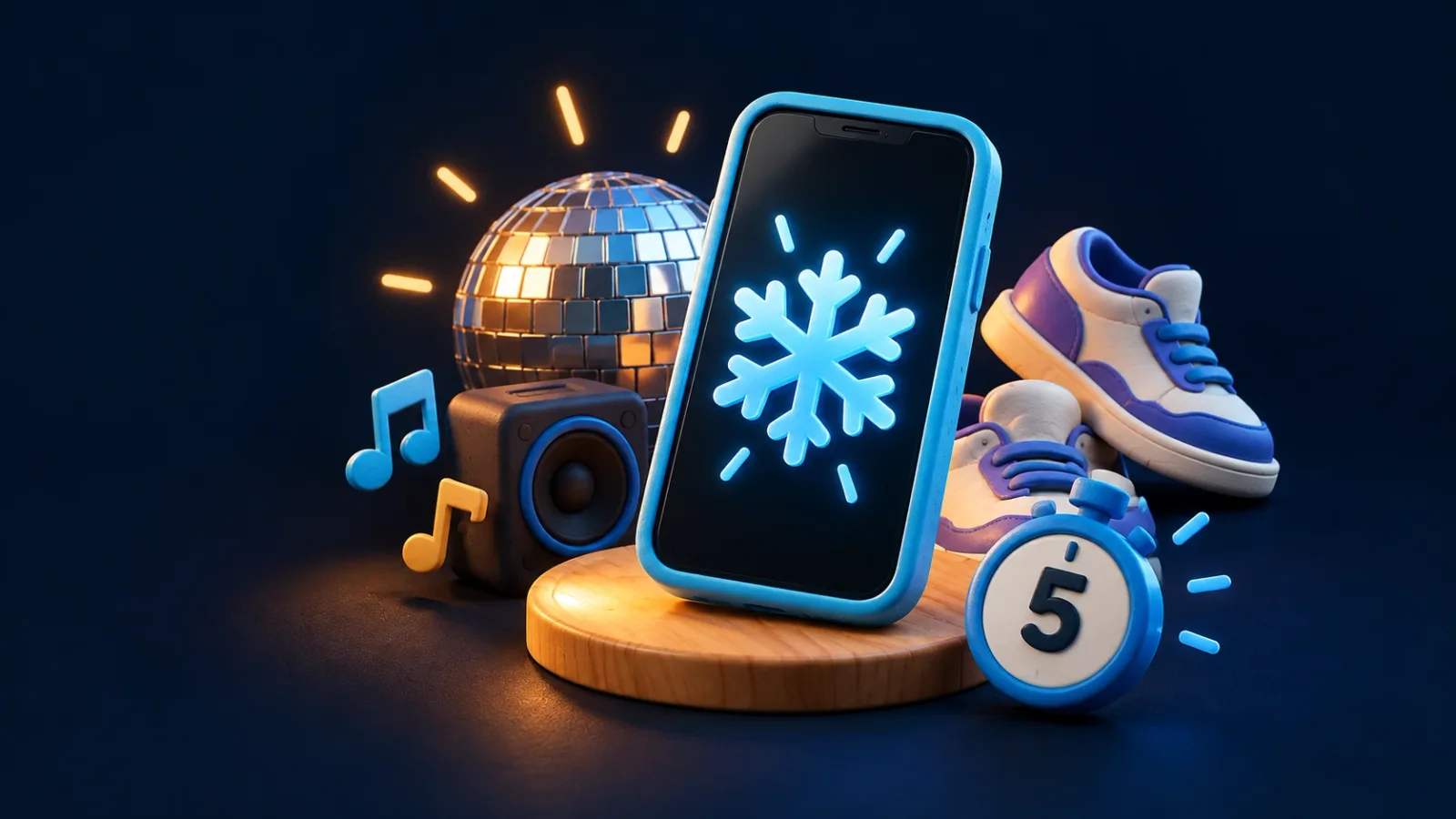 Illustrated cover for Freeze. Dance like nobody's watching. Freeze, because your phone is.