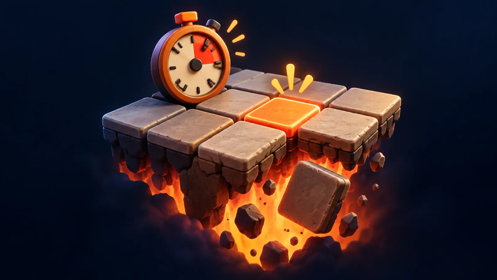 Illustrated cover for Hot Tiles. Pick a tile. Hope. The floor disagrees.