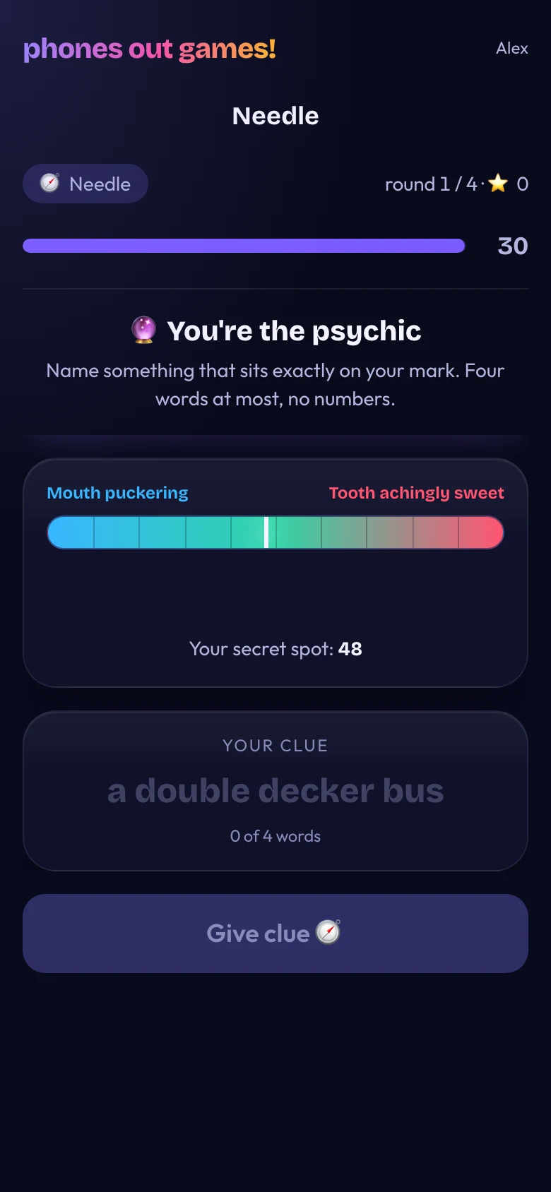 Needle phone screen: Give your clue
