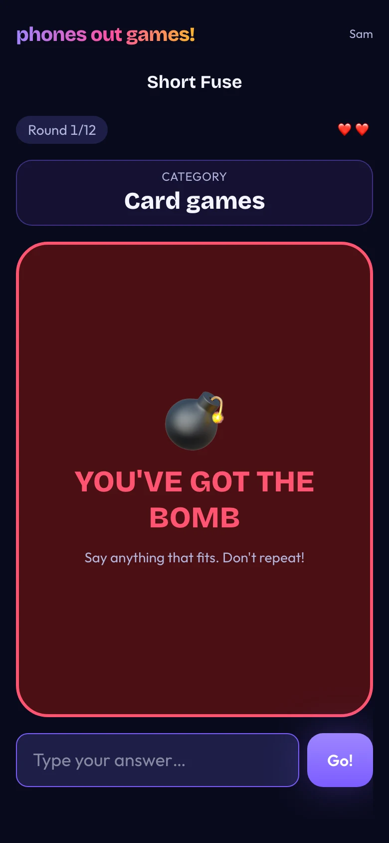 Short Fuse phone screen: Beat the fuse