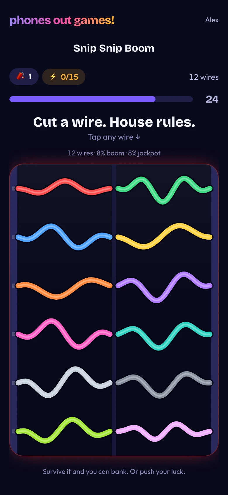 Snip Snip Boom phone screen: Make the first cut